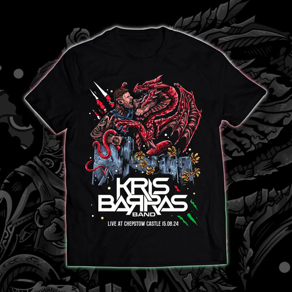 KRIS BARRAS BAND LIVE AT CHEPSTOW BLACK T-SHIRT